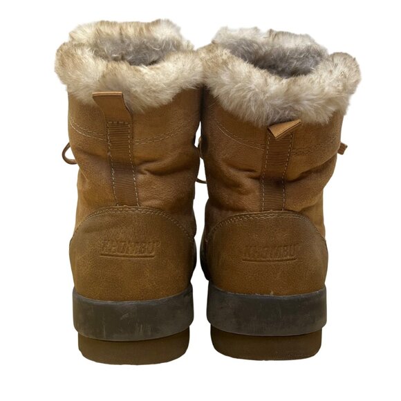 Khombu Women’s Brown Faux Fur Lace Up K Comfort Warm Winter Boots Size 6M - Picture 5 of 12